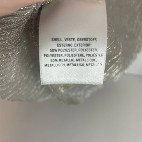 Vanessa Virginia Anthropologie Women's Med Oversized Metallic Shimmer Blouse - Picture 5 of 6